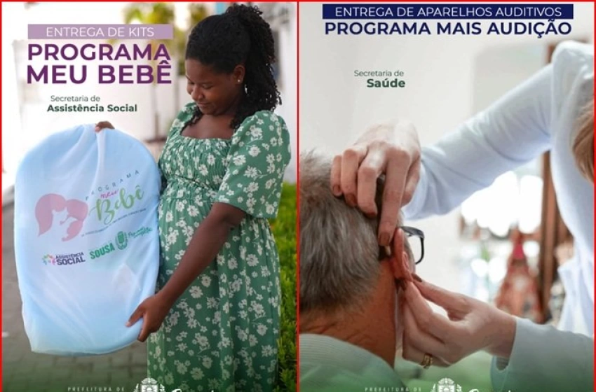 Imagem Entrega de kits de enxoval e aparelhos auditivos