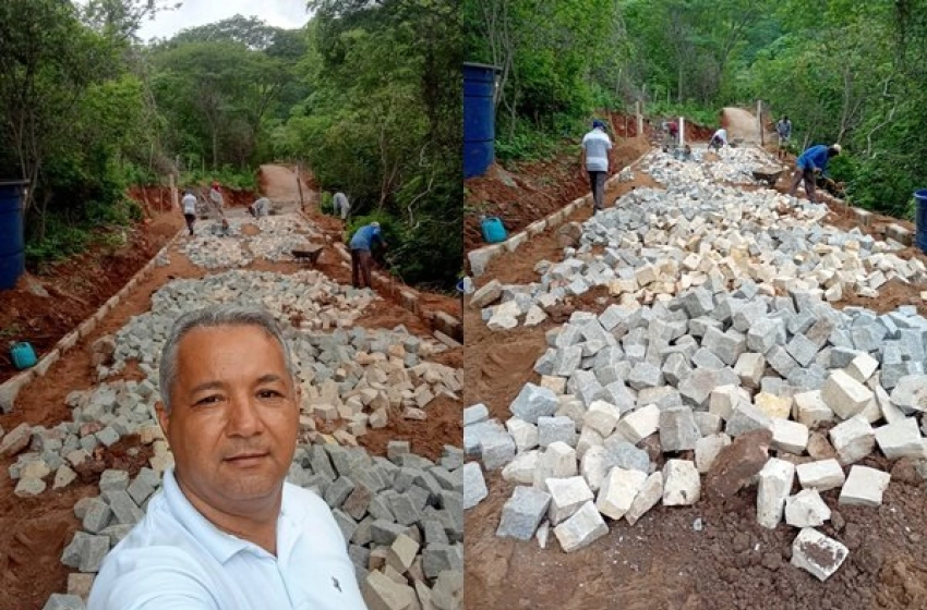 Imagem Prefeitura de São Francisco inicia nova etapa de pavimentação da estrada de acesso à Serra do Comissário