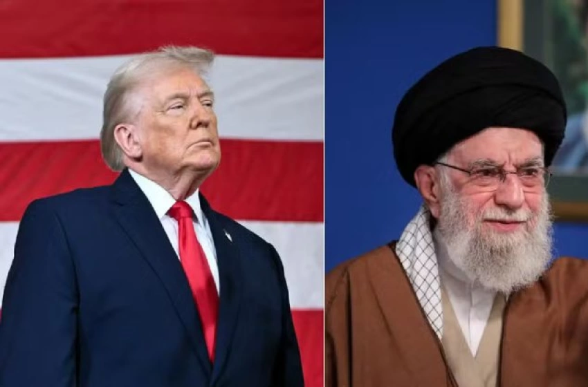 Imagem presidente norte-americano, Donald Trump e o líder supremo do Irã, Ali Khamenei