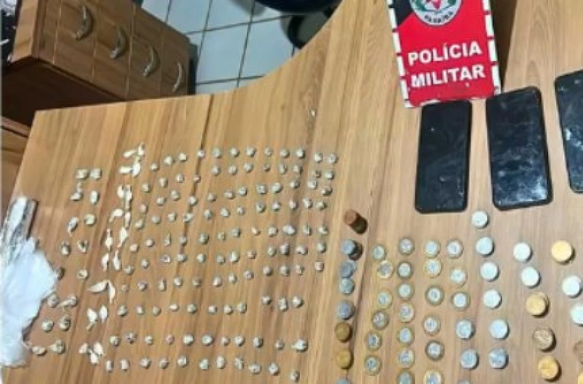 Imagem Drogas apreendidas em ação da PM, em Sousa