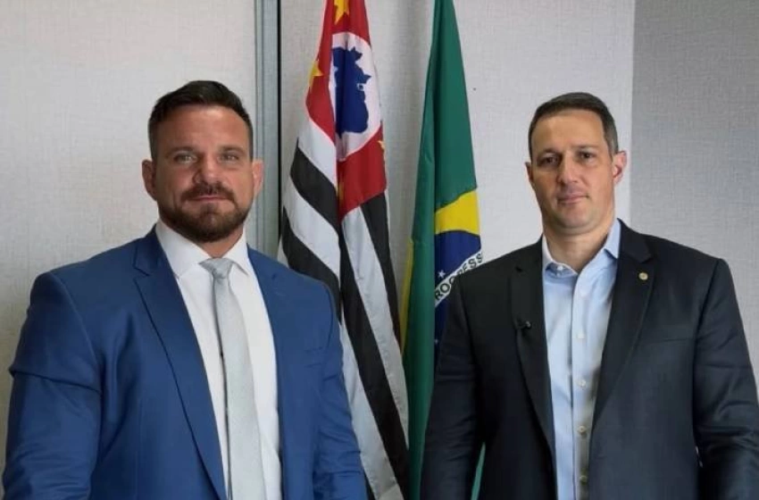 Imagem Tarcísio Jardim e Guilherme Derrite