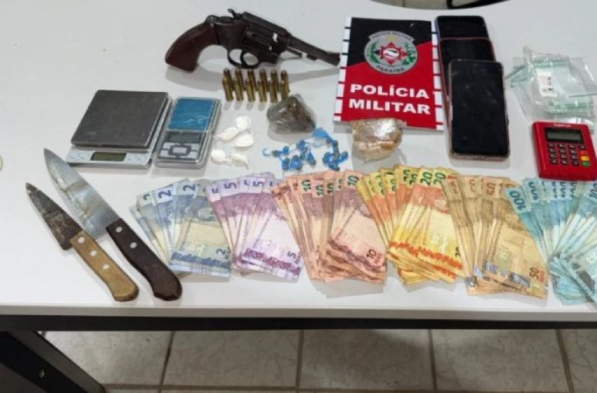 Imagem Material ilícito apreendido em ação da Polícia Militar