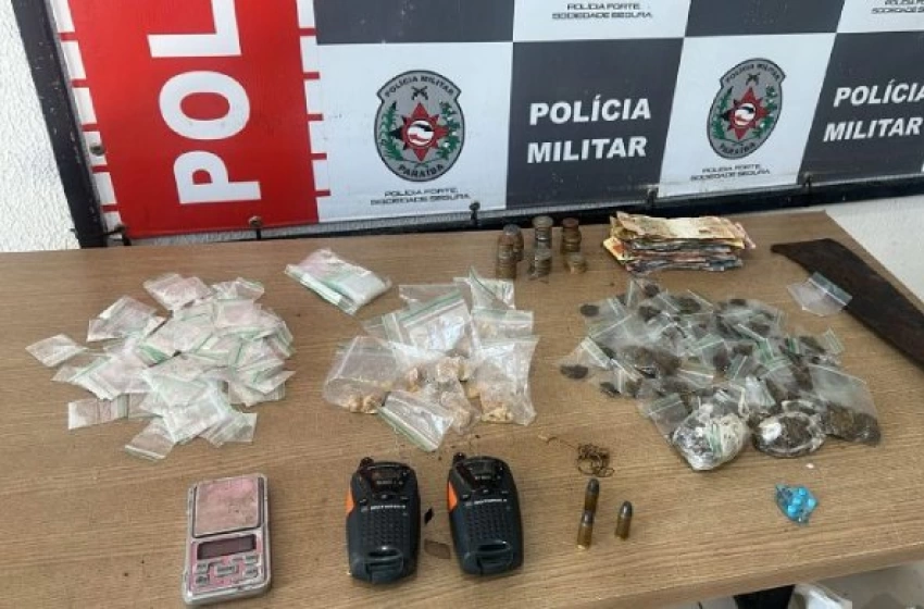 Imagem Material ilícito apreendido em ação da Polícia Militar