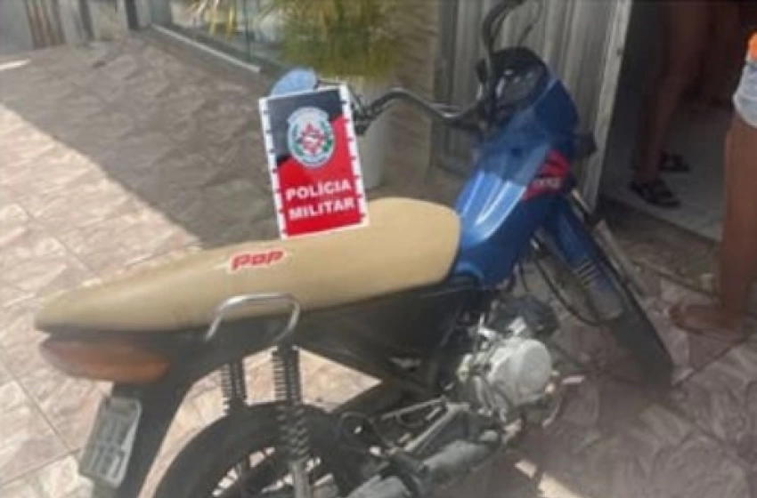Imagem Motocicleta apreendida em ação da PM