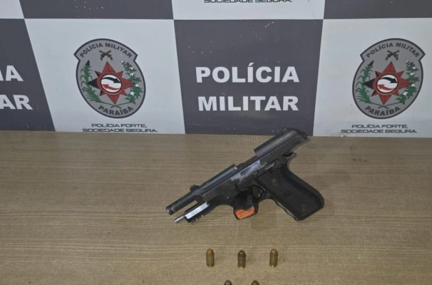Imagem Arma de fogo apreendida em ação da polícia militar 