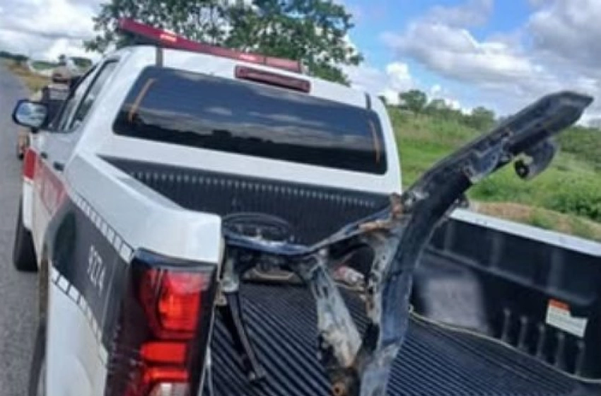 Imagem Chassi de motocicleta com restrição de roubo