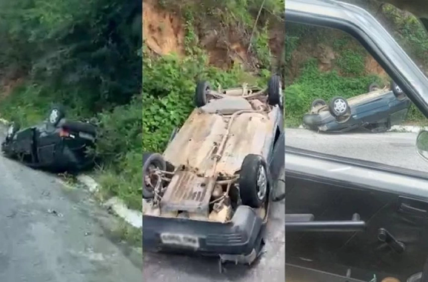 Imagem Capotamento na Serra do Teixeira