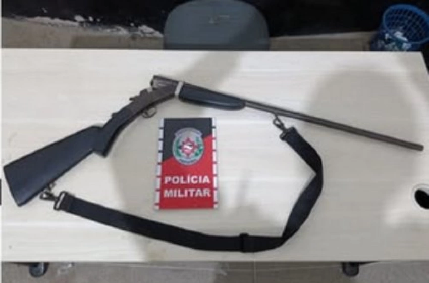 Imagem Arma de fogo apreendida em ação da Polícia Militar