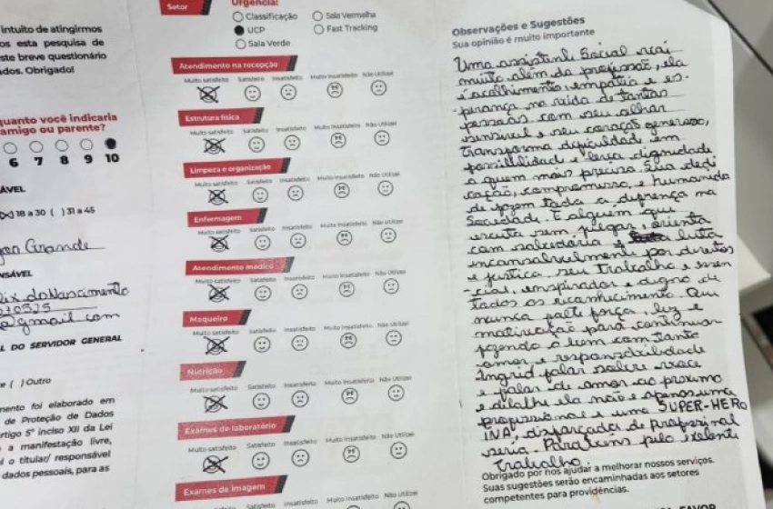 Imagem Ouvidoria do Hospital do Servidor General Edson Ramalho