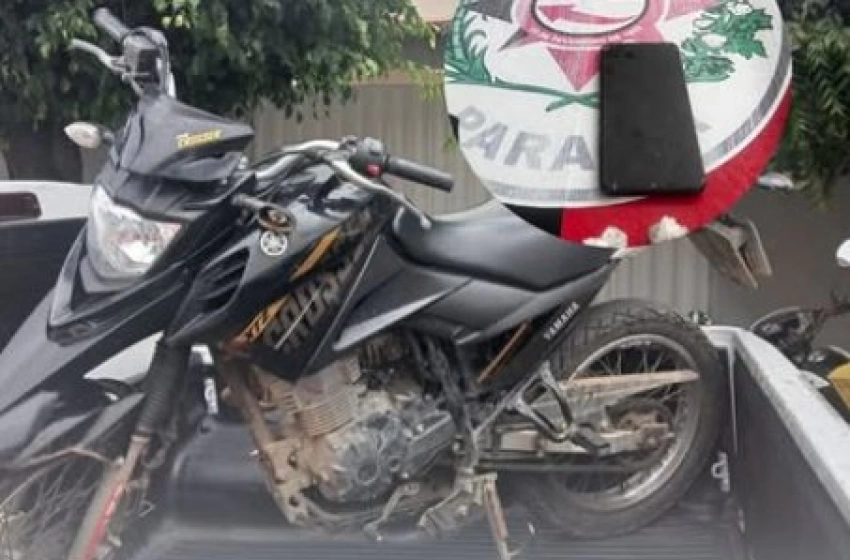 Imagem Moto recuperada pela polícia militar em Santa Helena 