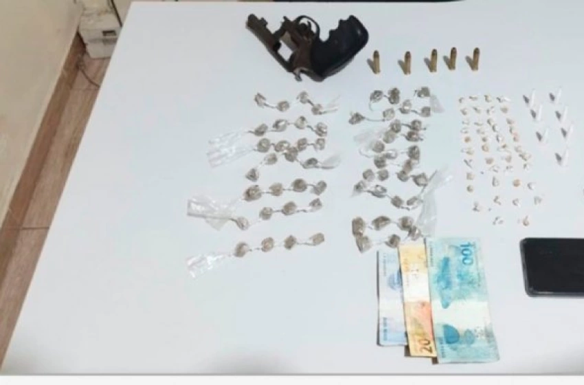 Imagem Prisão de suspeito por tráfico de drogas e apreensão de armas