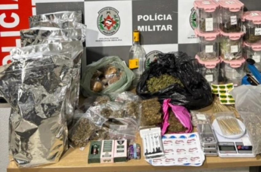 Imagem Material ilícito apreendido em ação da Polícia Militar