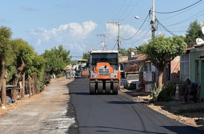Imagem Pavimentação no bairro Nossa Senhora de Fátima com asfaltamento, em Sousa 