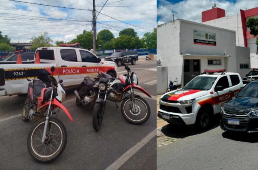 Imagem Veículos apreendidos em ação da PM