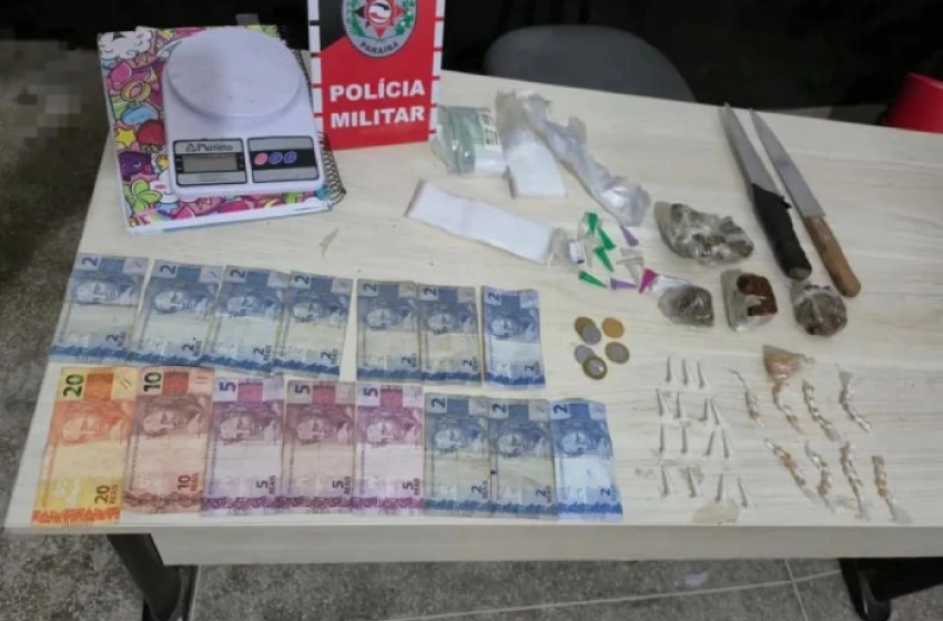 Imagem Drogas apreendidas em ação da PM