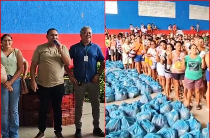 Imagem Entrega de cestas de alimentos da Semana Santa