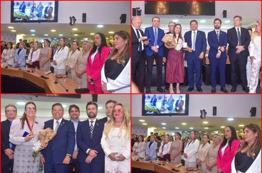 Imagem Entrega da Medalha Epitácio Pessoa a prefeitas paraibanas