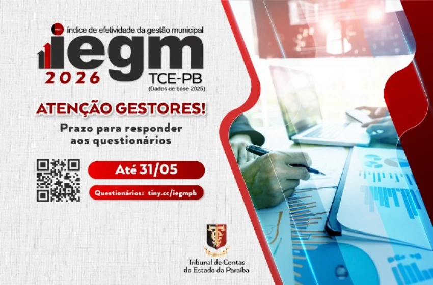 Imagem Prazo para envio de questionários do IEGM 2026