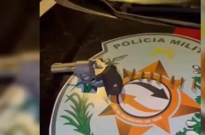 Imagem Arma de fogo apreendida em ação da PM