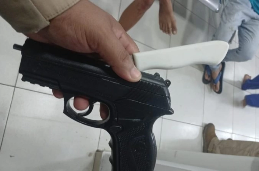 Imagem Arma de fogo aprendida pela polícia militar em João Pessoa 