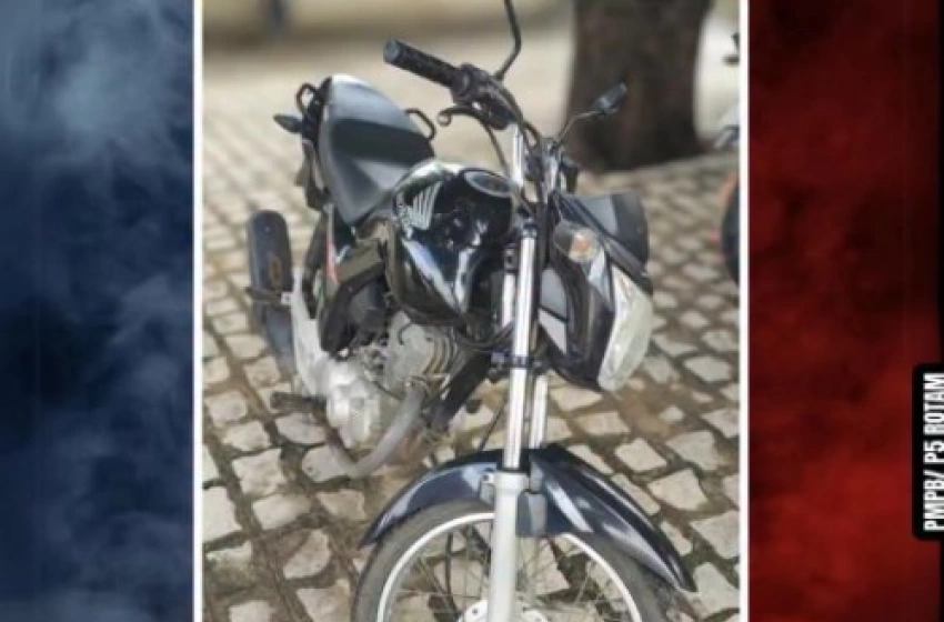 Imagem Motocicleta apreendida em ação da PM