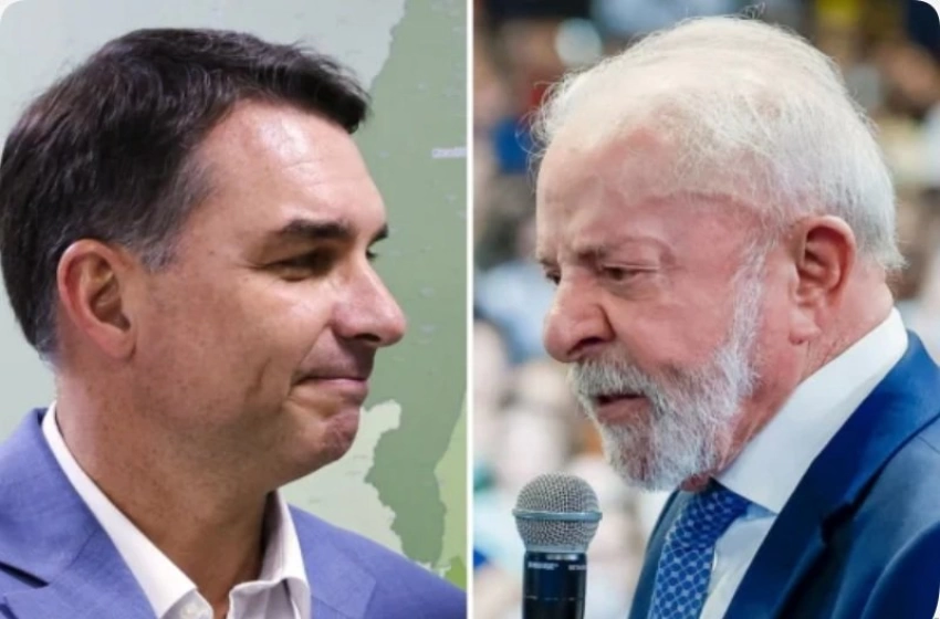 Imagem Flávio Bolsonaro x Lula
