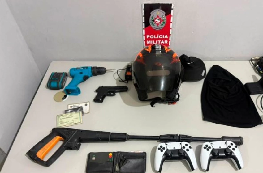 Imagem Materiais subtraídos em roubo