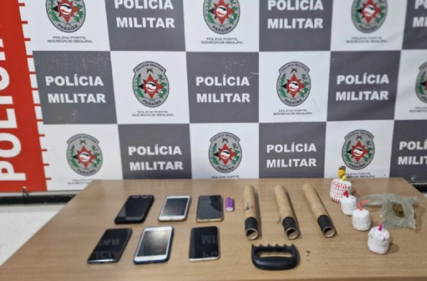 Imagem Apreensão de artefatos explosivos durante jogo 