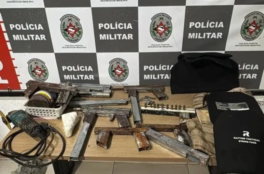 Imagem Arsenal apreendido em ação da PM