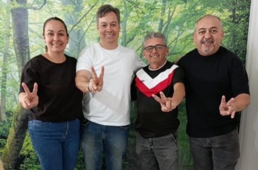 Imagem Júnior Araújo, sargento Iranilton, vereador Alysson Voz e Violão e a vice-prefeita Christiane Araújo