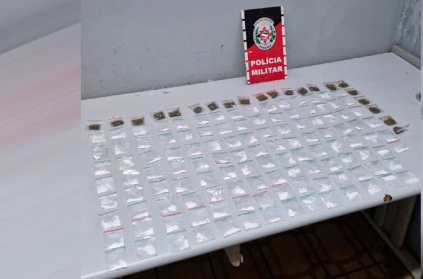 Imagem Drogas apreendidas pela polícia militar em Itapororoca 