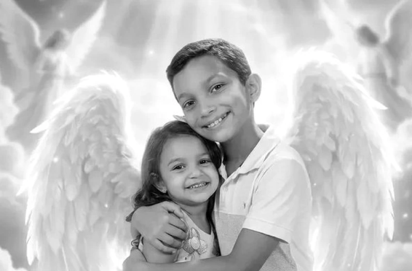 Imagem José Davy Rocha Alecrim (14 anos) e Maria Isabella (8 anos)