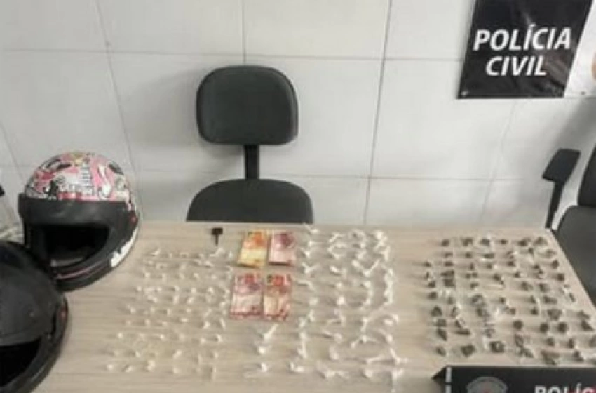 Imagem Drogas apreendidas em ação da PM
