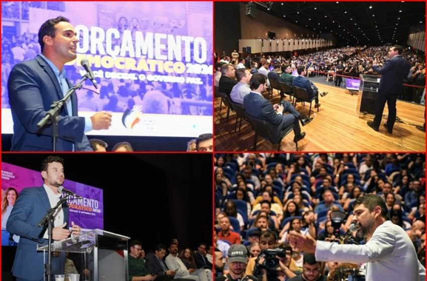 Imagem Lucas Ribeiro em lançamento Ciclo 2026 do Orçamento Democrático