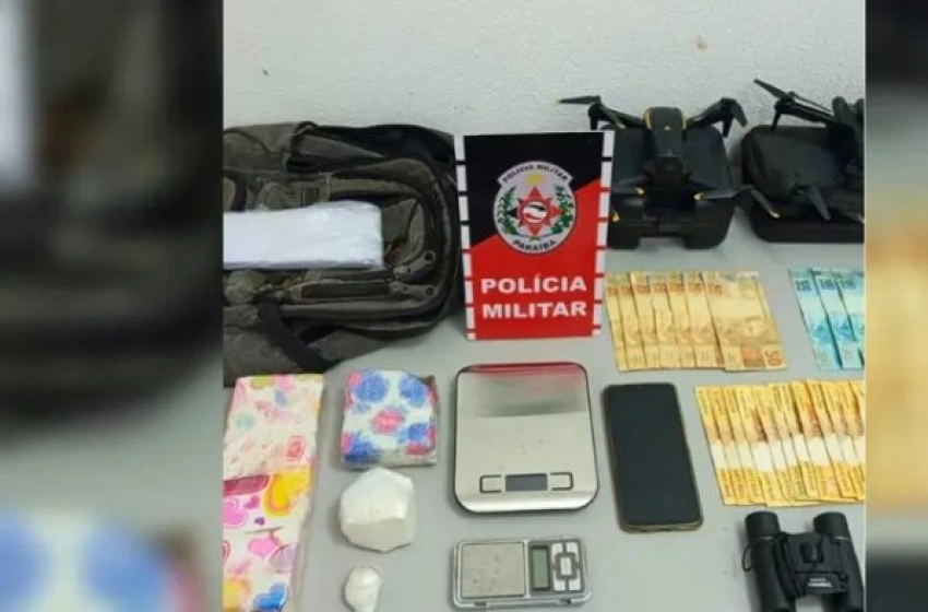 Imagem Material ilícito apreendido em ação da Polícia Militar