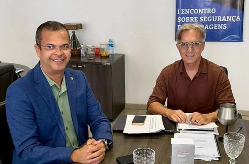 Imagem Deputado Jutay Meneses e o coordenador estadual do DNOCS, Alberto Gomes