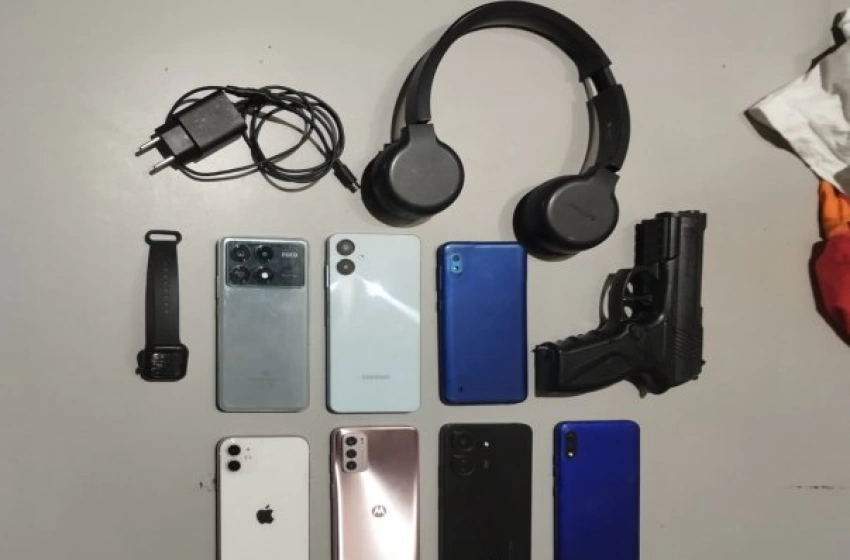 Imagem Material apreendido em ação da Polícia Militar