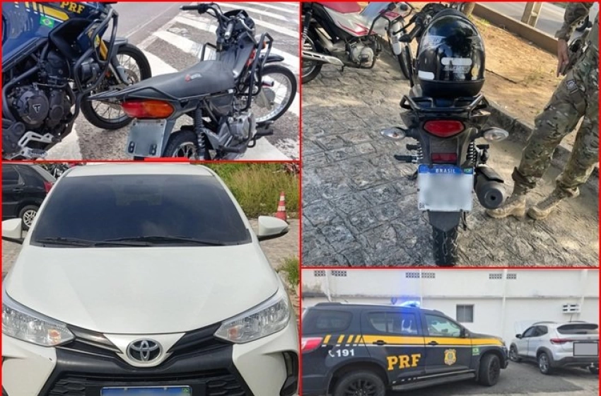 Imagem Veículos apreendidos pela PRF na Paraíba