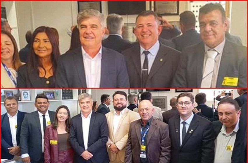 Imagem Vereadores de Monteiro e Uiraúna ao lado de Wellington Roberto