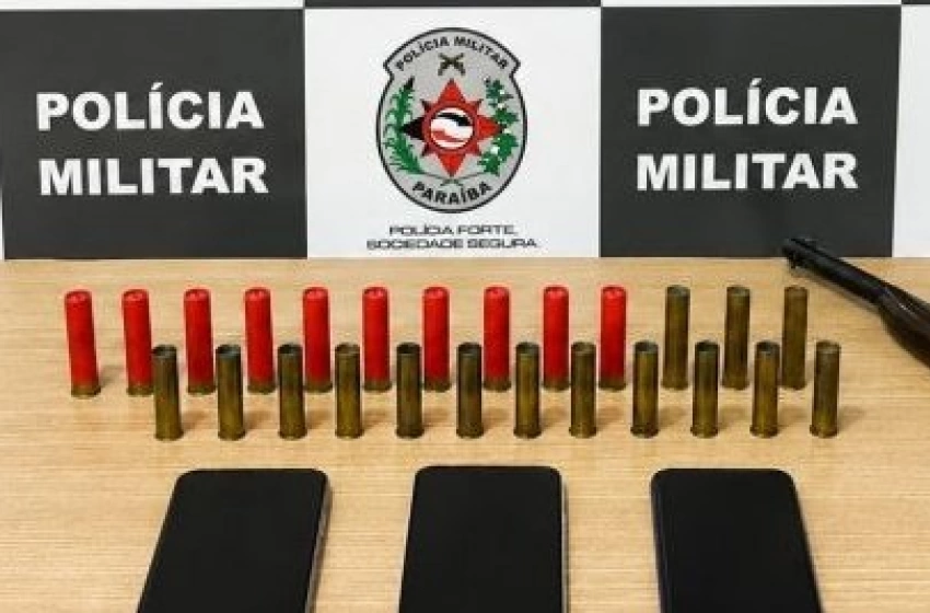 Imagem Arma de fogo apreendida pela polícia militar em João Pessoa 