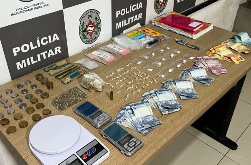 Imagem Material ilícito apreendido em ação da Polícia Militar