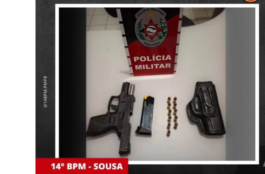 Imagem Arma e munições apreendidas em ação da Polícia Militar