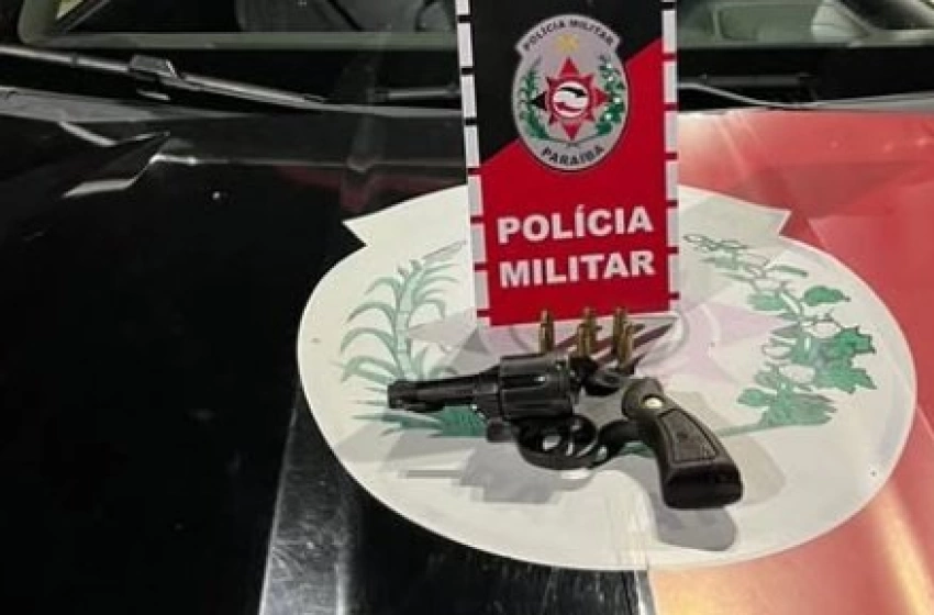 Imagem Arma de fogo apreendida pela polícia militar em Coremas 