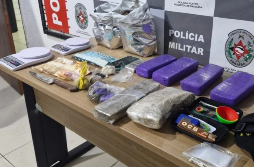 Imagem Drogas apreendidas pela polícia militar em Sousa 