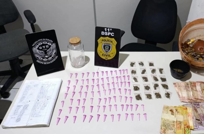 Imagem Drogas apreendidas pela Polícia Civil em Boqueirão 