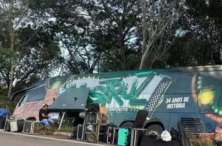 Imagem Acidente com ônibus da banda Mastruz com Leite