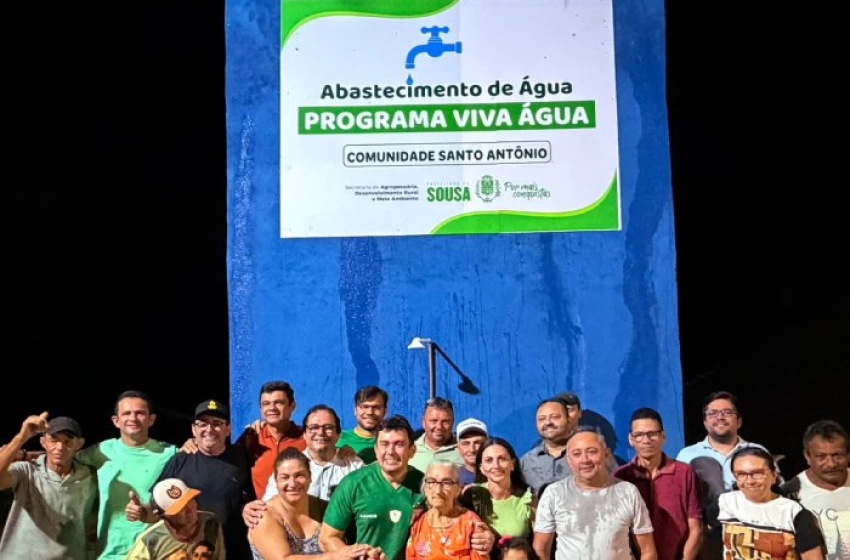 Imagem Entrega de sistema de água à Comunidade Rural Santa Antônio, em Sousa