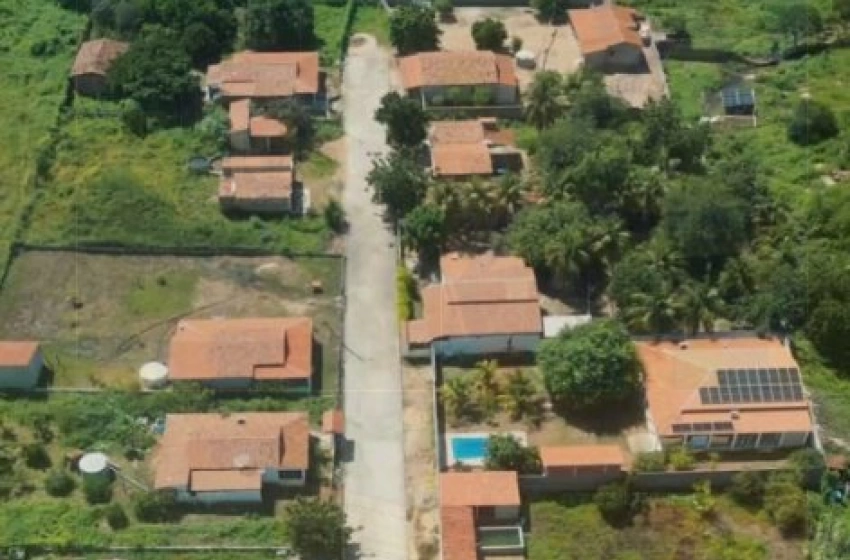 Imagem Imagem aérea da comunidade de Caraíbas em Aparecida - PB 