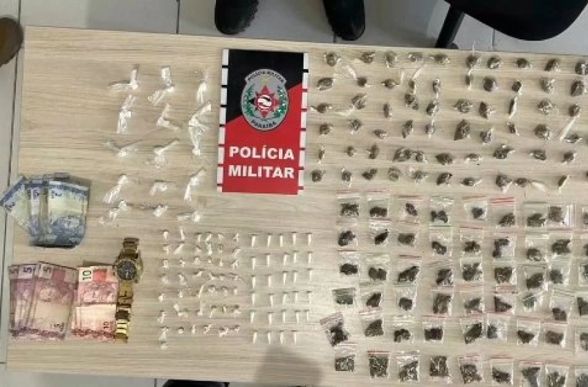 Imagem Drogas apreendidas em ação da PM