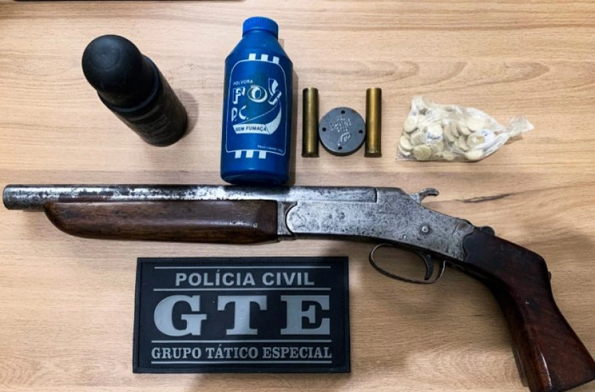 Imagem Material ilícito apreendido em ação da Polícia Civil